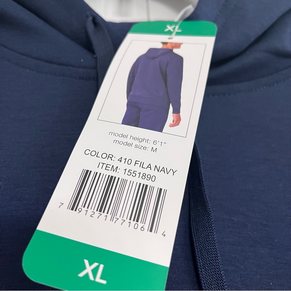 NWT Fila mens hoodie sweatshirt navy blue XL - Picture 4 of 4